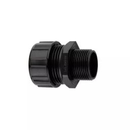 Flexicon Fixed Straight Conduit Fitting 20mm Nominal Size M20mm Nylon Black, MP-20-M20B-image-20