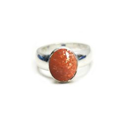 GenZcomplex Orange Brass Quartz Finger Ring-image-3