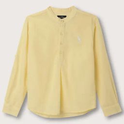 Blue Giraffe Kids Yellow Regular Fit Full Sleeves Shirt-image-79