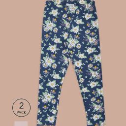 Pantaloons Junior Royal Blue & Pink Floral Print Leggings (Pack of 2)-image-81