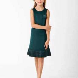 Kate & Oscar Kids Teal Blue Applique Dress-picture-41