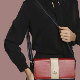 Lavie Navy & White Color Block Medium Sling Handbag-image-101