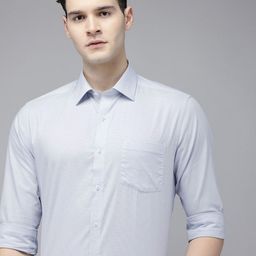Arrow Manhattan Slim Fit Micro Checks Textured Pure Cotton Formal Shirt-image-55