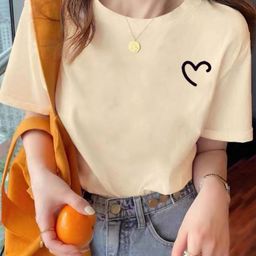KPOP Women Drop-Shoulder Sleeves T-shirt-image-24
