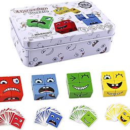 Niwlix Face Expression Puzzle Toy Building Cubes Face Changing Magic Cube Puzzles Matching Game Logical Thinking Training Brain Educational image 2
