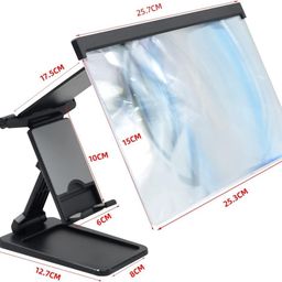 Lapras 𝟏𝟓 𝐘𝐞𝐚𝐫𝐬 𝐖𝐚𝐫𝐫𝐚𝐧𝐭𝐲 Portable 12-Inch Screen Amplifier with 3D Technology, Blue Light Filter, and Adjustable Viewing Stand – Compatible with All Smartphones for Clearer Viewing. image 2