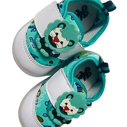 Priaansha Kids Unisex Lion Patched Detailed LED Velcro Closure  Sneakers - Aqua Blue-image-75