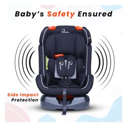Babykins Convertible Isofix Baby Car Seat with 4 Recline Positions ECE R44/04 Safety Certified - Black-image-80