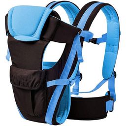 Babygo Kids 4-in-1 Adjustable Baby Carrier Cum Kangaroo Bag Honeycomb Texture Baby Carry Sling Back Front Carrier for Baby with Safety Belt and Buckle Straps 4-in-1 Adjustable Baby Carrier Cum Kangaroo Bag- Blue-picture-15