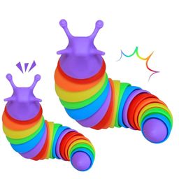 Bunie Small Slug Fidget Toys for Kids - Set of 2 Pcs Color & Design May Vary-8