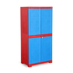 Cello Novelty Big Plastic 2 Door Cupboard, Red and Blue-picture-14