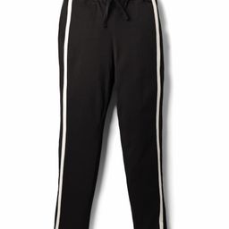 Olio Kids Sinker Knit Full Length Track Pant with Tape Detailing - Black-image-43