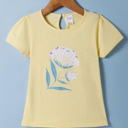 Simply Sinker Half Sleeves Floral Printed Top - Light Yellow-picture-22