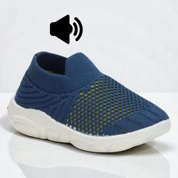 Lil Lollipop Mesh Detailed Musical Shoes - Blue-image-86
