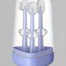 Joy Buzz Baby Toothbrush 3 in 1 Set Tongue Cleaner + U Shape Toothbrush + Toothbrush - Purple-18