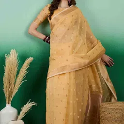 DIVASTRI Woven Design Saree With Blouse-image-84