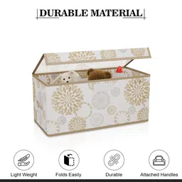 Kuber Industries White 4 Pieces Printed Drawer Organisers With Transparent Lid image 3