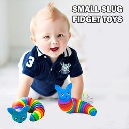 FunBlast Flexible Stretchable Small Fox Slug Fidget ToysPack of 1 Multicolor image 5