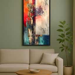 999Store Beige & Orange 1 Piece Canvas Other Wall Paintings-41
