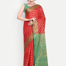 jayant creation Red Art Silk Barasi Sarees-picture-1