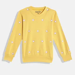 White Snow Girls Conversational Printed Sweatshirt-image-94