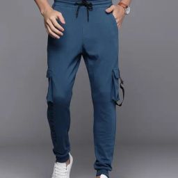 Tribe by Allen Solly Blue Regular Fit Trackpants-image-10