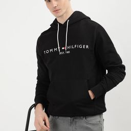 Tommy Hilfiger Fashion Men Cotton Solid Pullover Embroidered Hooded Sweatshirt-picture-3