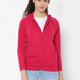 Allen Solly Pink Regular Fit Hoodie-image-53