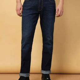 Wrangler Millard Dark Blue Regular Fit Lightly Washed Jeans-picture-7