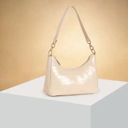 Forever Glam by Pantaloons Beige Textured Medium Hobo Shoulder Bag-picture-31