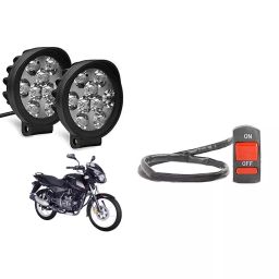 Cartronics 9 Round Cap LED Fog Light With On/Off Switch for Bajaj Pulsar 150 (Set of 2 Pcs)-21