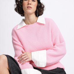 glitchez Lazy Luxe Ribbed Acrylic Drop-Shoulder Pullover-picture-43