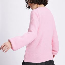 glitchez Lazy Luxe Ribbed Acrylic Drop-Shoulder Pullover image 3