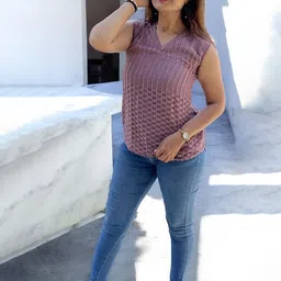 Bhanderi Fashion Women Self Design Regular Top-image-76