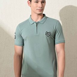 STARFOX Men Solid Polo Collar Cotton T-shirt-image-93