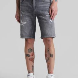 Jack & Jones Denim Grey Regular Fit Denim Shorts-picture-19