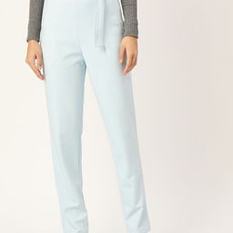 Zastraa Women Smart Slim Fit High-Rise Trousers-image-32