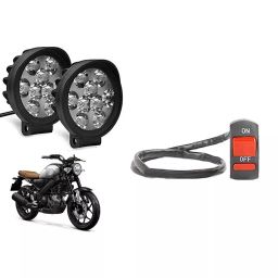 Cartronics 9 Round Cap LED Fog Light With On/Off Switch for Yamaha XSR155 (Set of 2 Pcs)-19