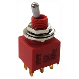 MULTICOMP PRO Toggle Switches TOGGLE SW, DPDT, 5A, 125VAC/28VDC, PANEL, MP-T2-4B-A-T2-S-03.-9