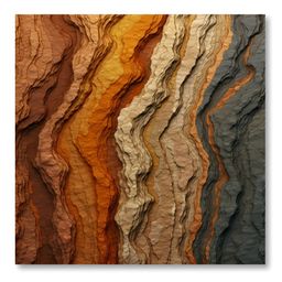 Aura Red & Orange Colored Printed Canvas Wall Painting-23
