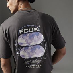 FCUK Graphic Printed Pure Cotton T-shirt-image-91