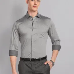 AD by Arvind Grey Regular Fit Shirt-image-64