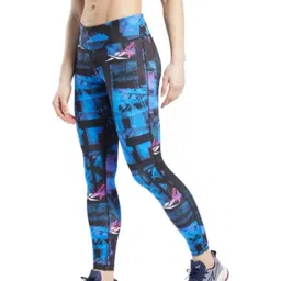 Reebok Blue Printed Sports Tights-picture-43