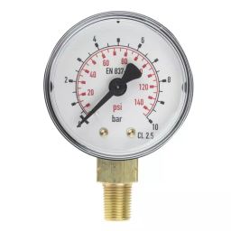 RS Pro R 1/8 Analogue Pressure Gauge 10bar Bottom Entry 50 mm Outside Diameter, 33043415-picture-35