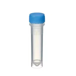 Abdos Printed Non Assembled 2 ml Non-Sterile Self Standing Screw Cap Tube With Blue Color Cap, P30237-B (Pack of 1000)-image-30