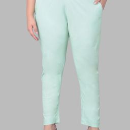 Comfort Lady Women Plus Size Solid Mid-Rise Casual Regular Trouser-image-88