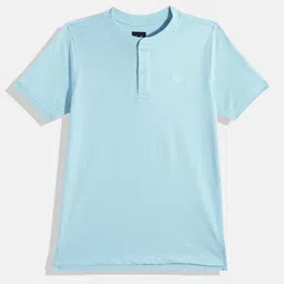 Allen Solly Junior Boys Henley Neck Pure Cotton T-shirt-image-2