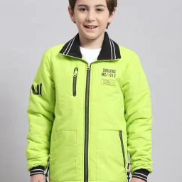Monte Carlo Kids Lime Green Printed Full Sleeves Jacket-image-72