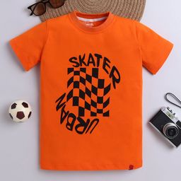 Tiny Toonzzz Boys Typography Printed Round Neck Cotton T-shirt-image-77