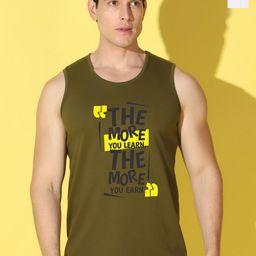 WOOSTRO Pack Of 2 Printed Combed Cotton Gym Vests VWS26(MORE OLIVE)(MORE WHITE)-image-85